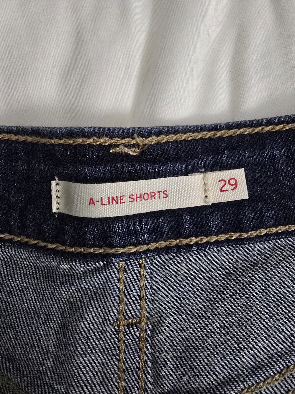 Women's Dark Blue Denim A-Line Shorts - 29